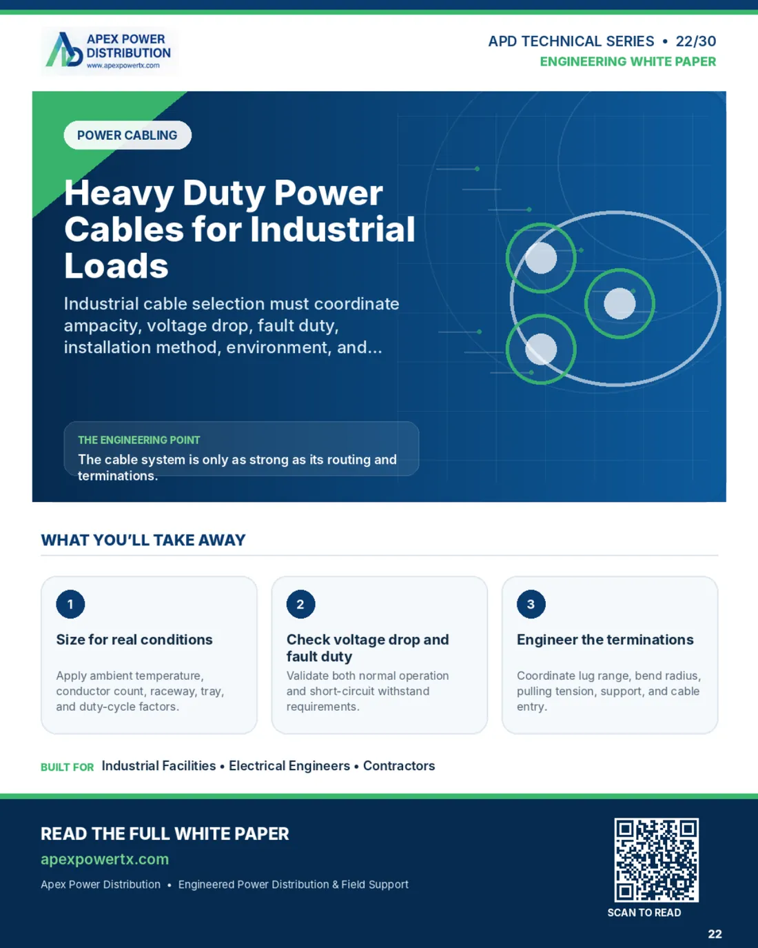 Heavy Duty Power Cables for Industrial Loads — flyer page